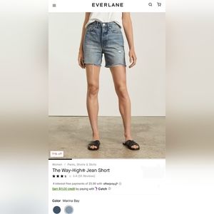Everlane: The Way-High® Jean Short in Marina Bay